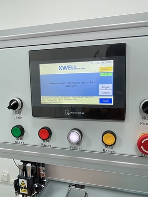 Machine automatique latérale simple de soudage par points pour la bande cylindrique de nickel de paquet de batterie