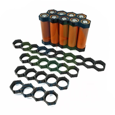 Couleur cylindrique de noir de taille des cellules 6P 10P 13P du support de batterie de l'ABS 18650 2