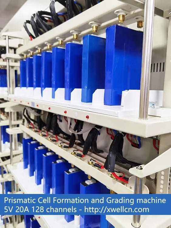 128 machine d'évaluation de capacité de cellule de batterie de la Manche 5V 6A 10A 20A pour la cellule prismatique