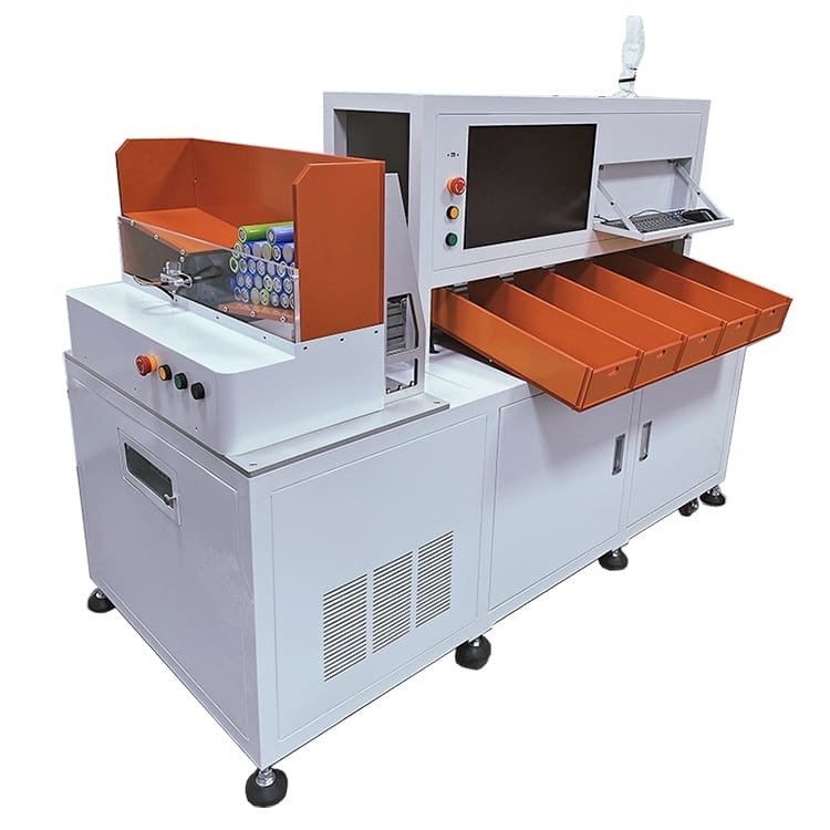 Trieuse cylindrique automatique 32130 de batterie des 5 Manche évaluation de cellules du lithium 2140 33130