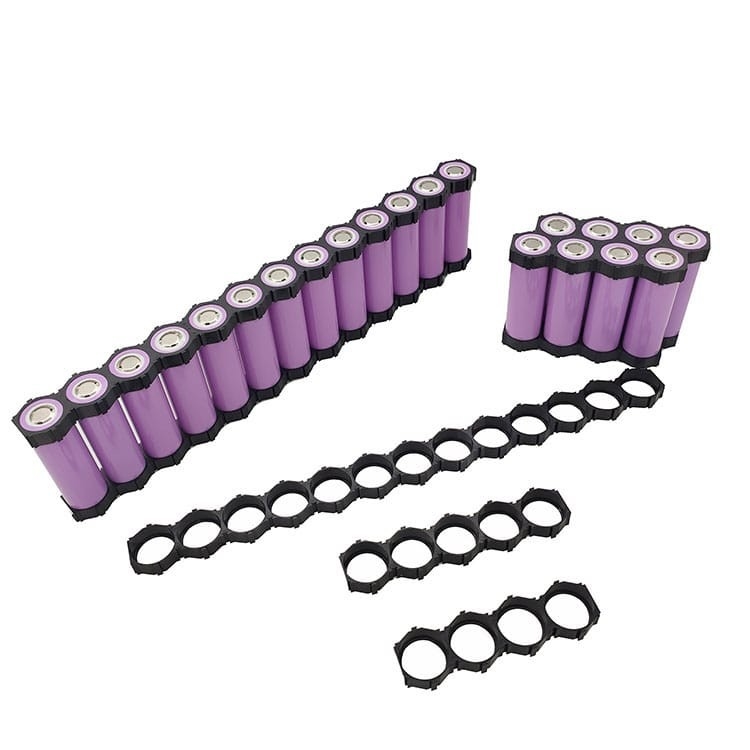 Couleur cylindrique de noir de taille des cellules 6P 10P 13P du support de batterie de l'ABS 18650 2