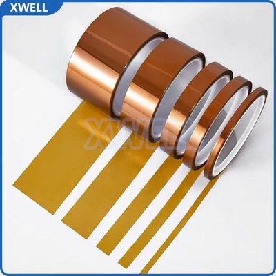 Bon prix Heat Resistant Polyimide Film Tape High Temperature Single Sided Tape With Die Cutting, Gold Finger High Temperature Tape for Circuit Board Solder Mask Heat Resistance and Battery Insulation en ligne