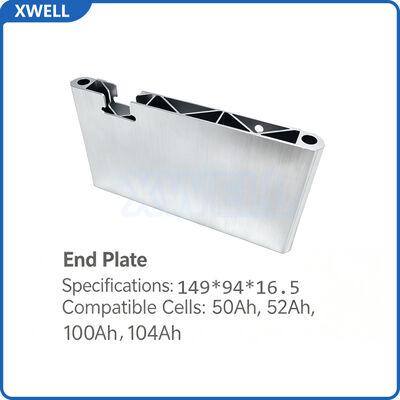 Bon prix Plaque d'extrémité d'extrusion d'aluminium pour batterie prismatique avec hauteur personnalisée de largeur variable compatible multi-cellules en ligne