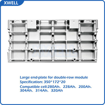 Bon prix Alliage d'aluminium moulé sous pression Plaque d'extrémité grande pour le module à double rangée 280Ah、 228Ah、 200Ah、 304Ah、 314Ah、 320Ah Cellule prismatique pour batterie online